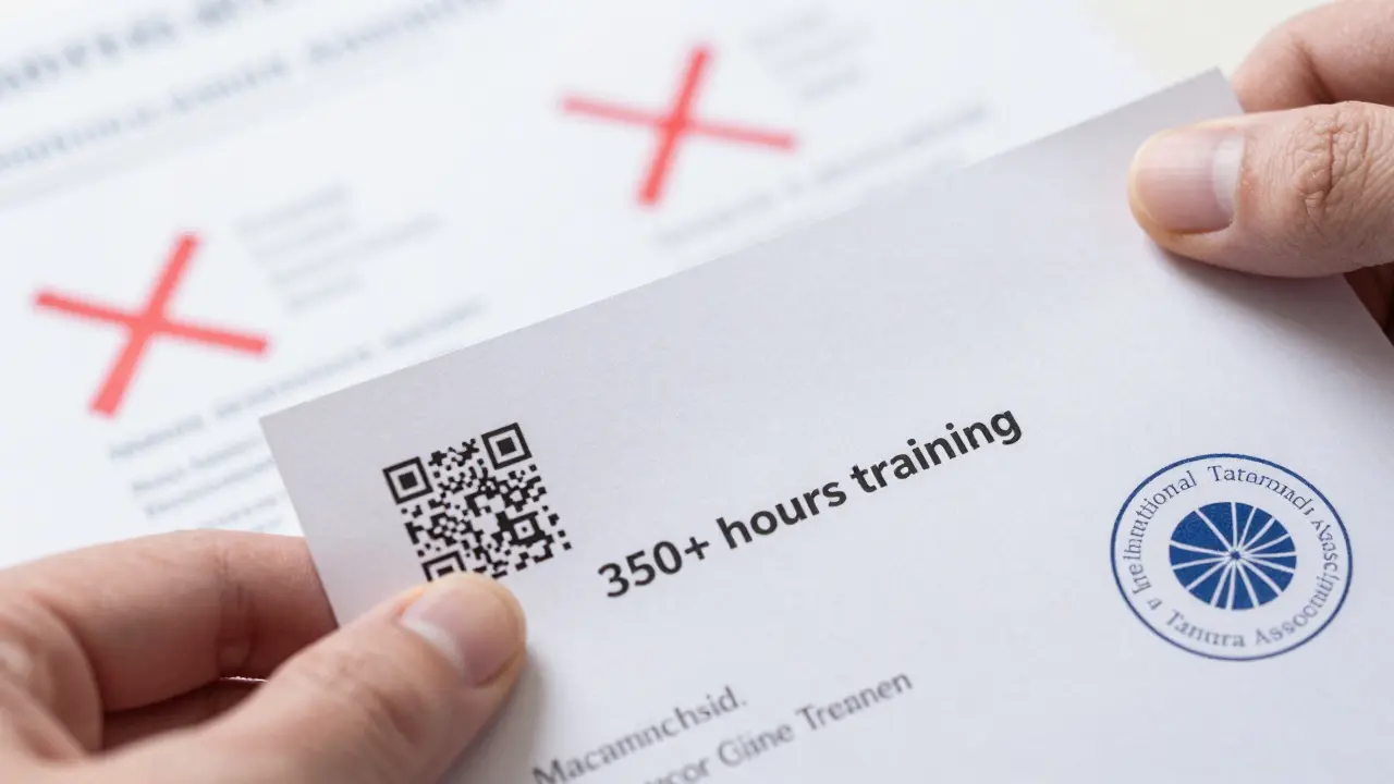 Záběr na legitimní certifikát s ověřovacím kódem proti falešným dokumentům